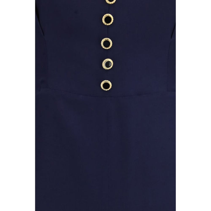Alessandra Rich Blue Silk Casual Dress