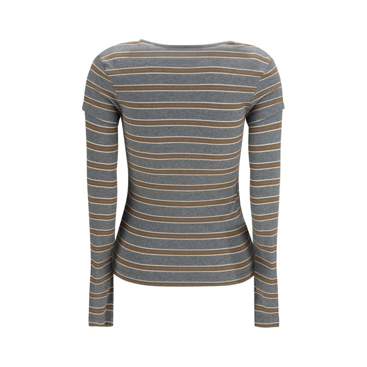 Ganni Gray Cotton Sportswear