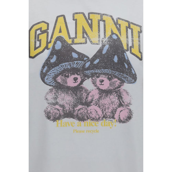 Ganni White Cotton T-Shirt
