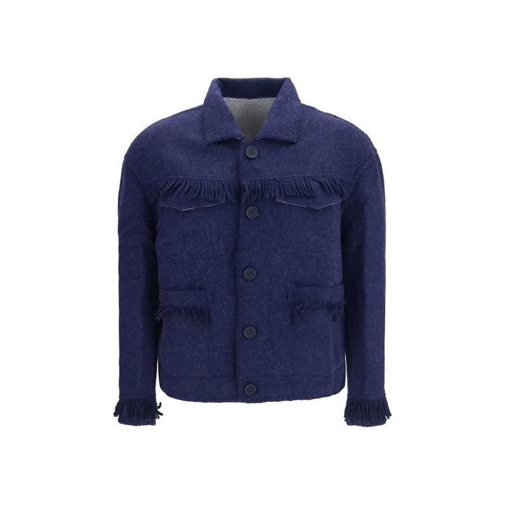 Baziszt Blue Alpaca Vicugna Pacos Full-Length Jacket