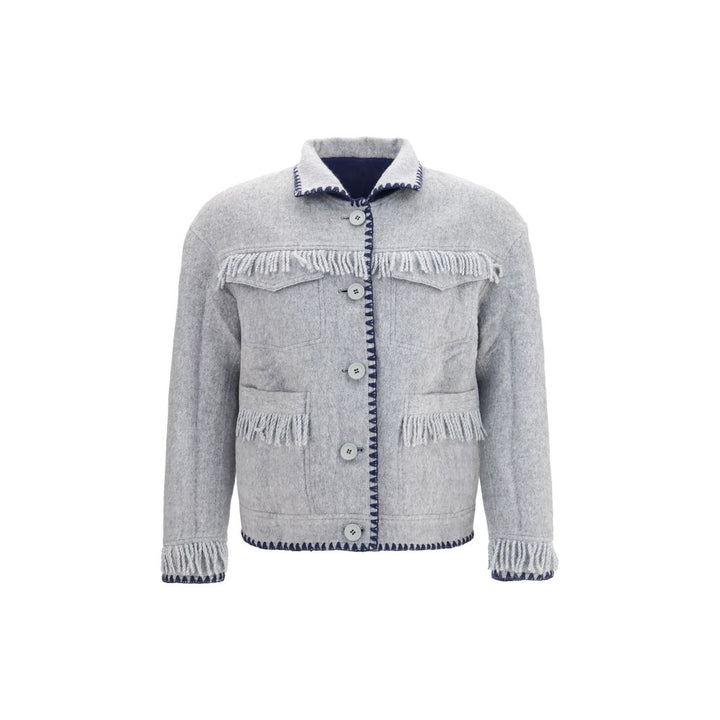 Baziszt Blue Alpaca Vicugna Pacos Full-Length Jacket