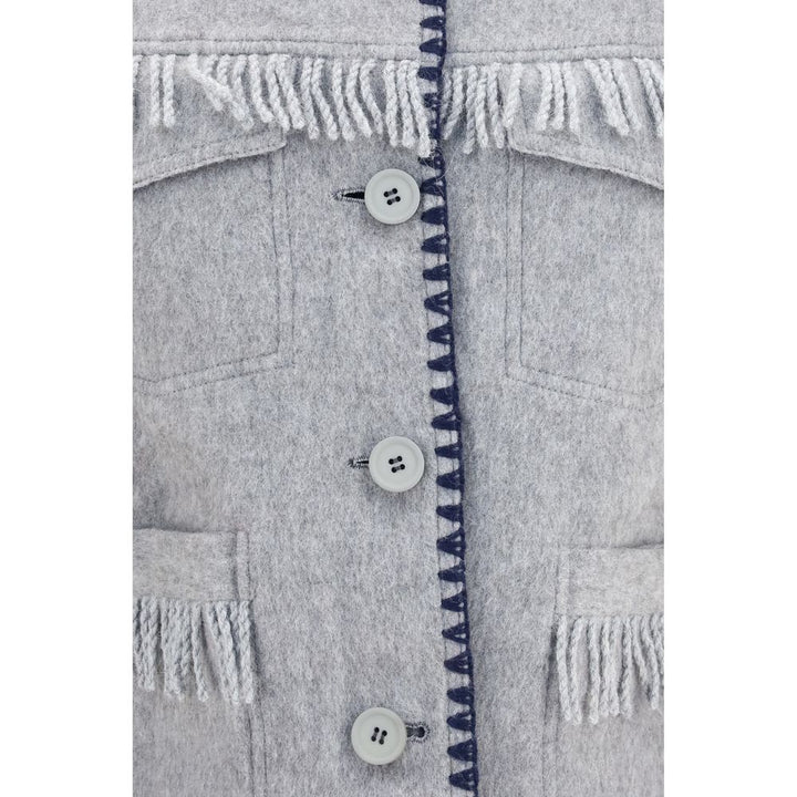 Baziszt Blue Alpaca Vicugna Pacos Full-Length Jacket