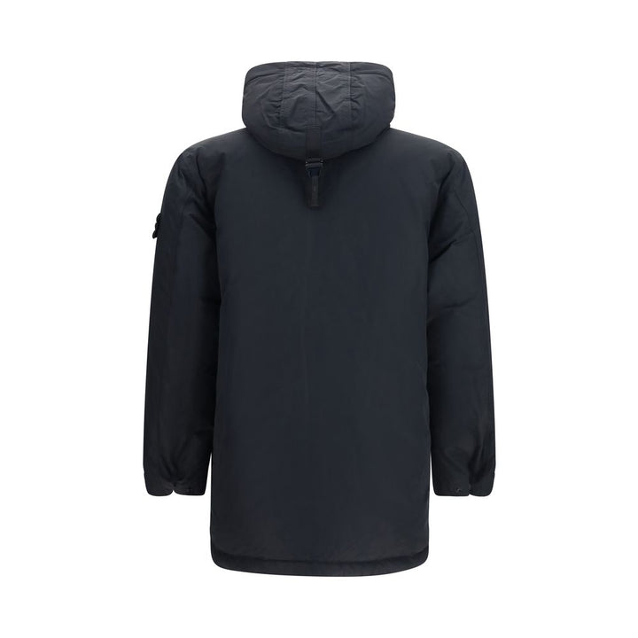 Stone Island Black Polyester Full-Length Jacket