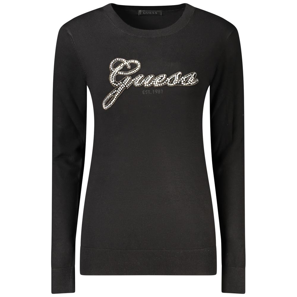 Guess Jeans Black Viscose Womens Sweater