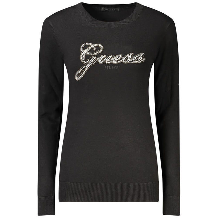 Guess Jeans Black Viscose Womens Sweater