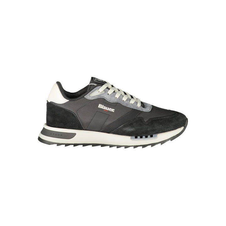 Blauer Black Polyester Athletic Sneakers