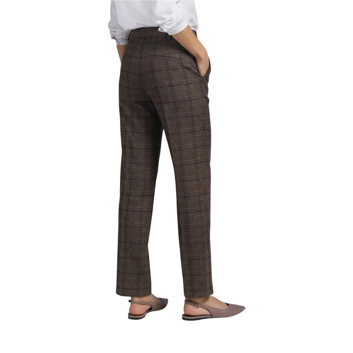 Street One Brown Polyester Casual Pants