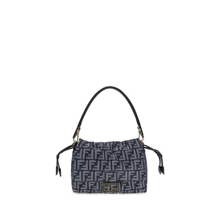 Fendi Blue Cotton Shoulder Bag