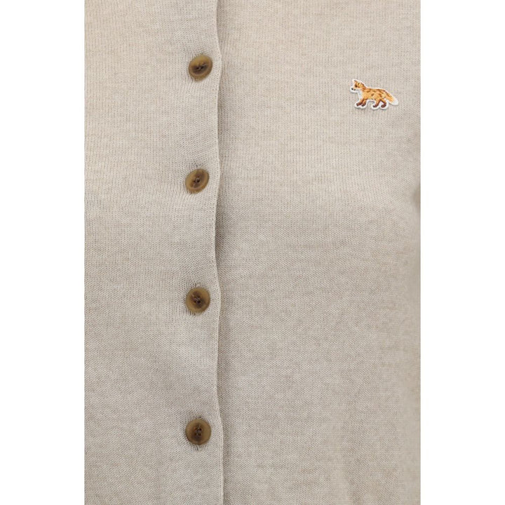 Maison Kitsuné Beige Cotton Cardigan