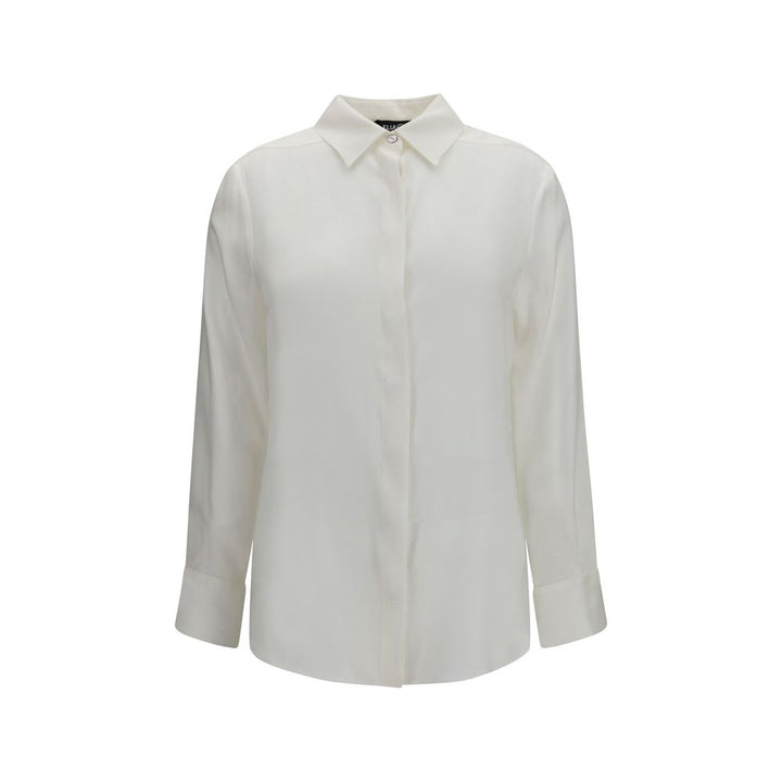 Ella White Silk Dress Shirt