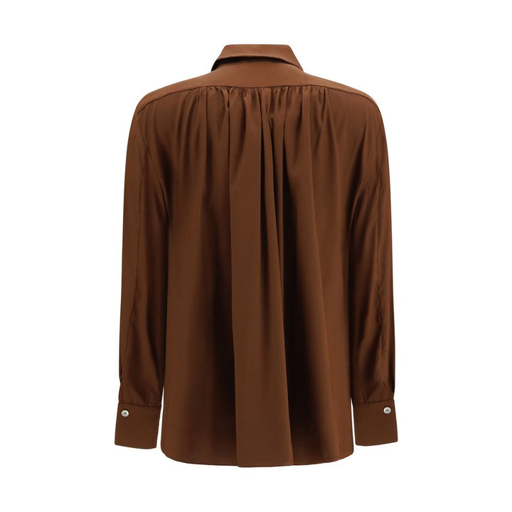 Ella Brown Silk Blouse