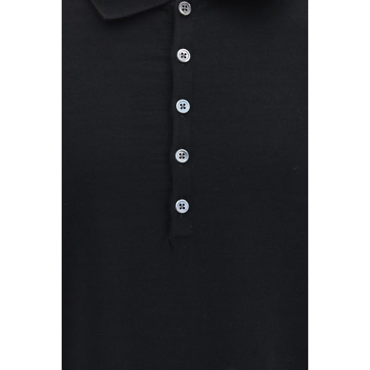 Thom Browne Black Cotton Polo Shirt