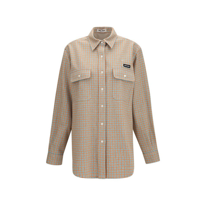 Miu Miu Orange Wool Oves Aries Shirt