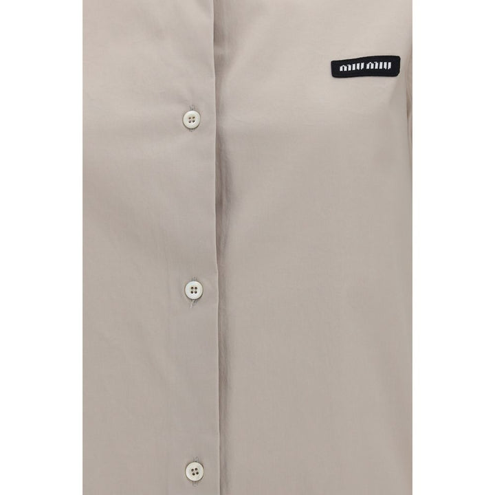 Miu Miu Gray Cotton Dress Shirt