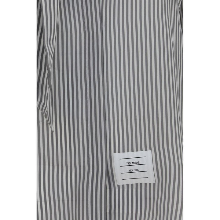 Thom Browne Gray Silk Pattern Shirt