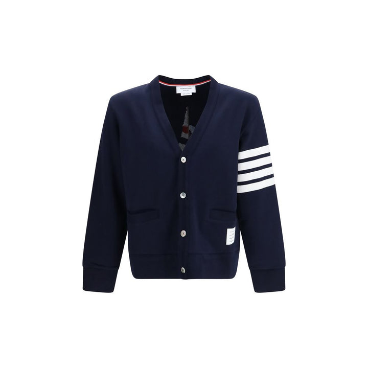 Thom Browne Blue Cotton Cardigan