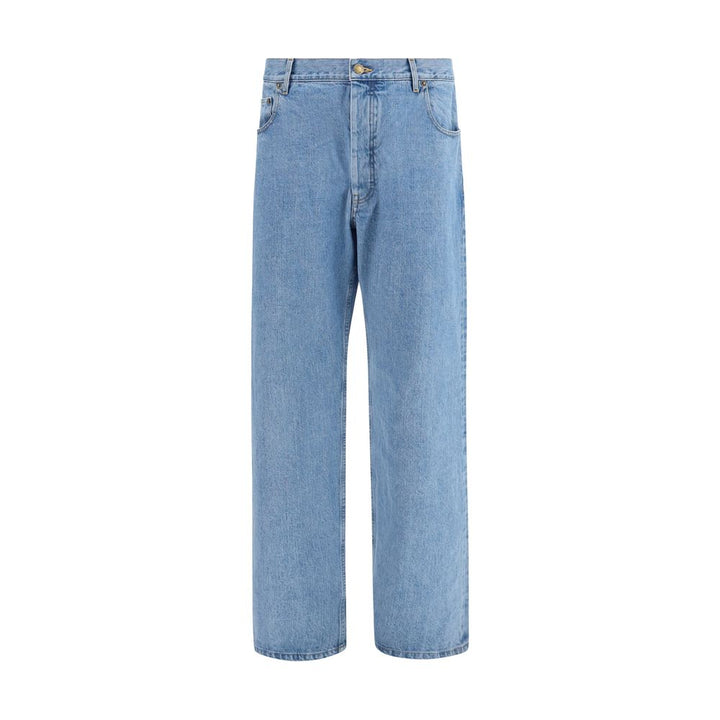 Thom Browne Blue Cotton Relaxed Fit Jeans