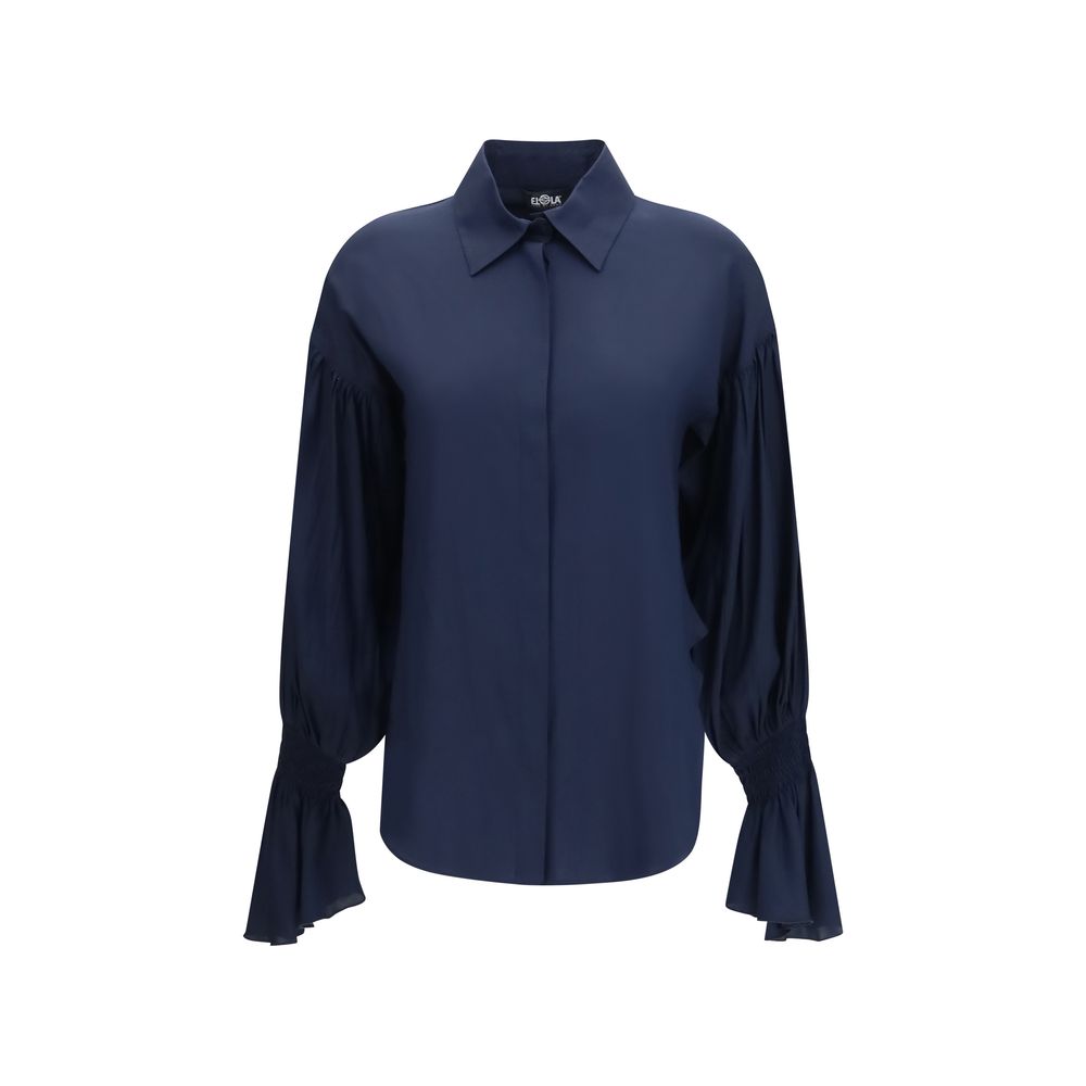 Ella Blue Silk Shirt