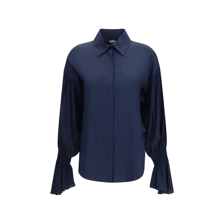 Ella Blue Silk Shirt