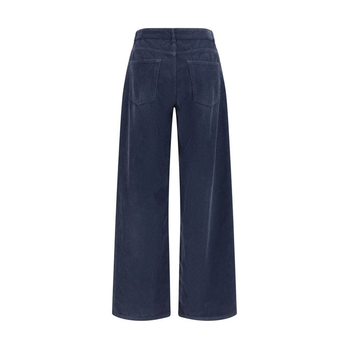 The Row Blue Cotton Casual Pants
