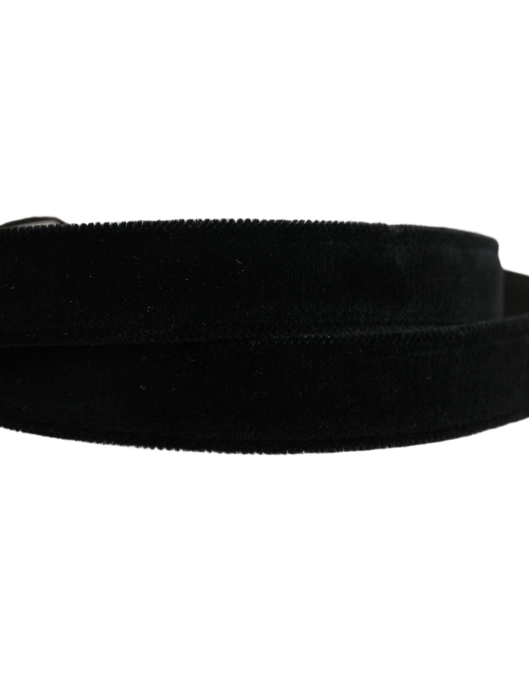 Dolce & Gabbana Black Cotton Metal Buckle Classic Men Belt