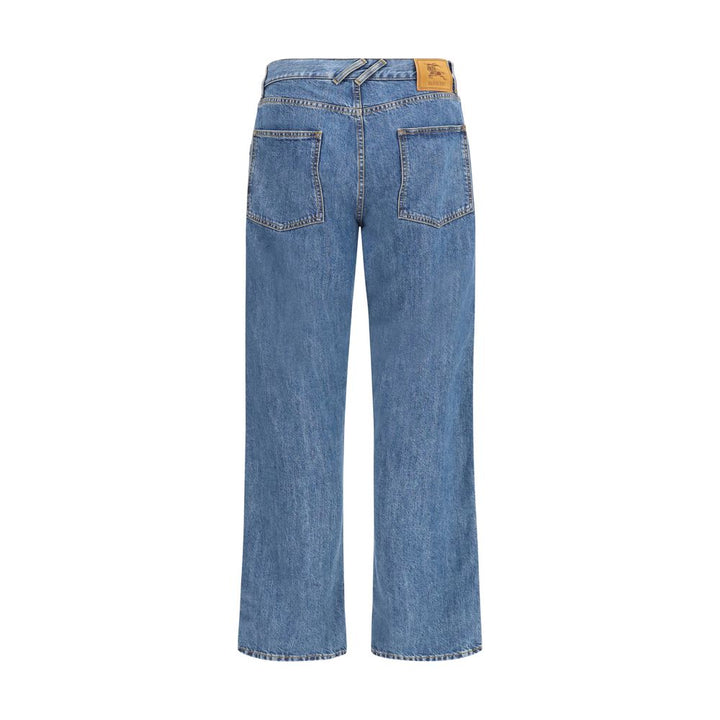 Burberry Blue Cotton Straight-Leg Jeans