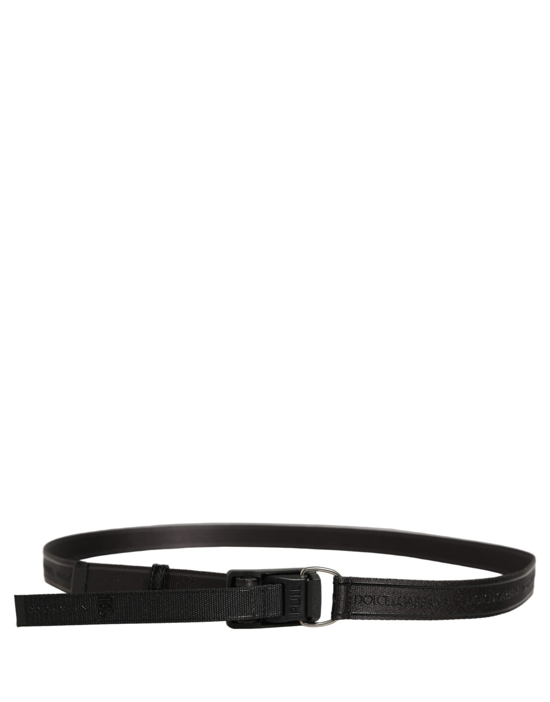 Dolce & Gabbana Men Black Nylon Webbing Plastic Buckle Belt