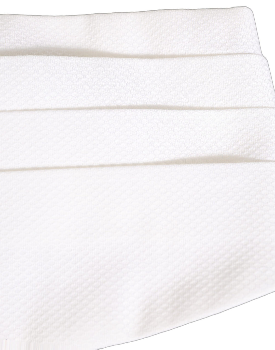 Dolce & Gabbana White Men Wide Waist Belt Cotton Cummerbund