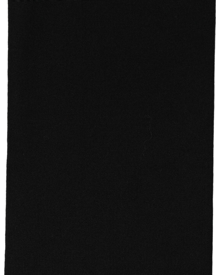 Dolce & Gabbana Black Wool Knitted Neck Shawl Foulard Scarf