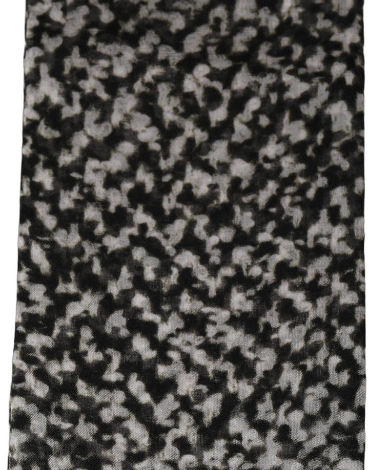 Dolce & Gabbana Black White Herringbone Tweed Shawl Scarf