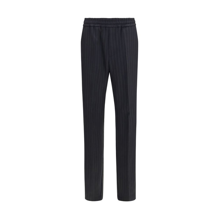 Versace Black Wool Oves Aries Dress Pants