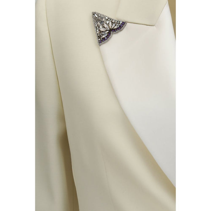 Versace Beige Wool Oves Aries Blazer