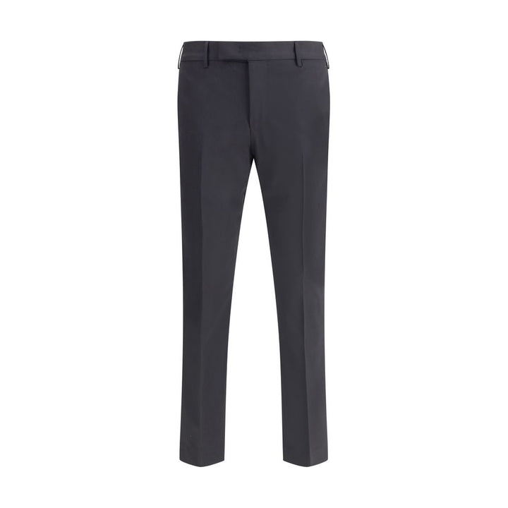 PT Torino Black Wool Oves Aries Casual Pants