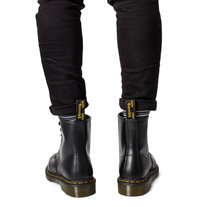 Dr. Martens Black Leather Athletic Sneakers