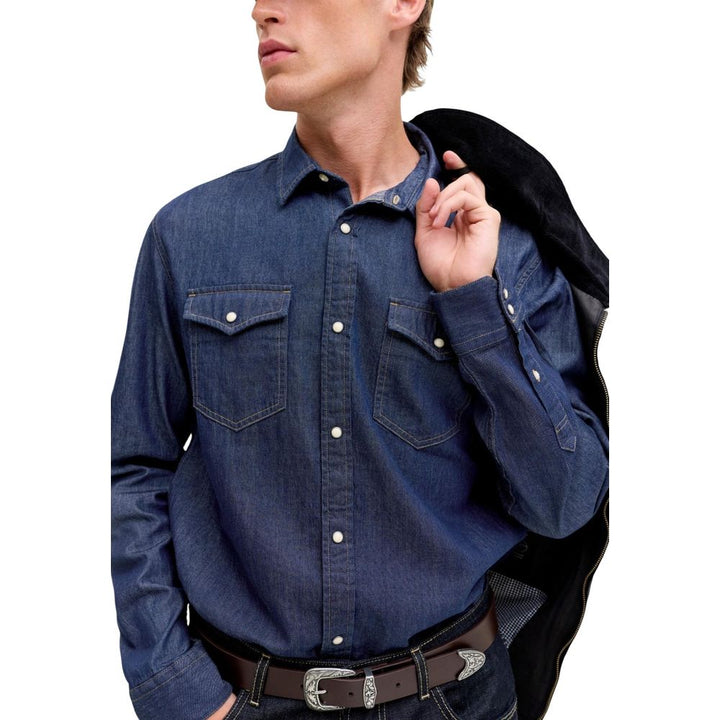 Jack Jones Blue Denim Shirt