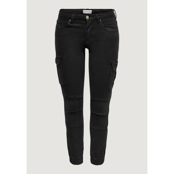 Only Black Cotton Cargo Pants