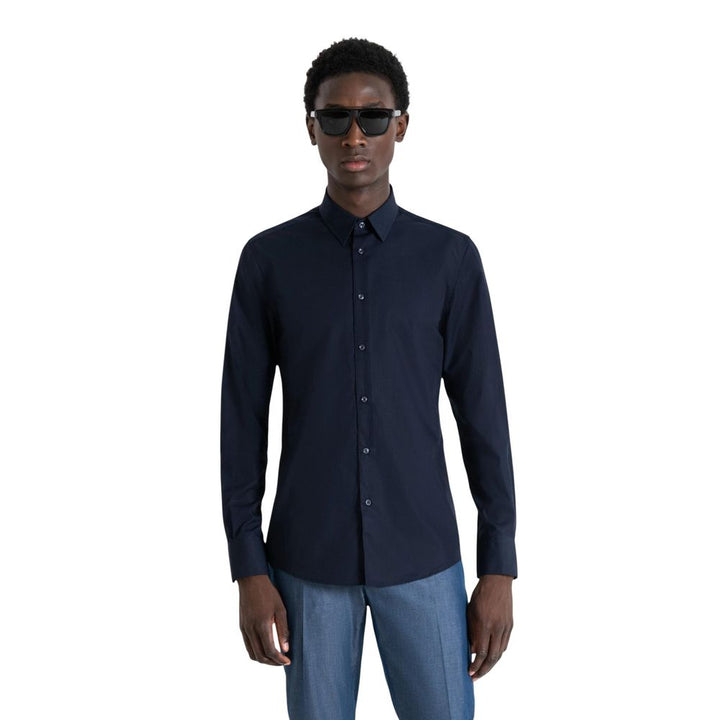Antony Morato Blue Cotton Dress Shirt