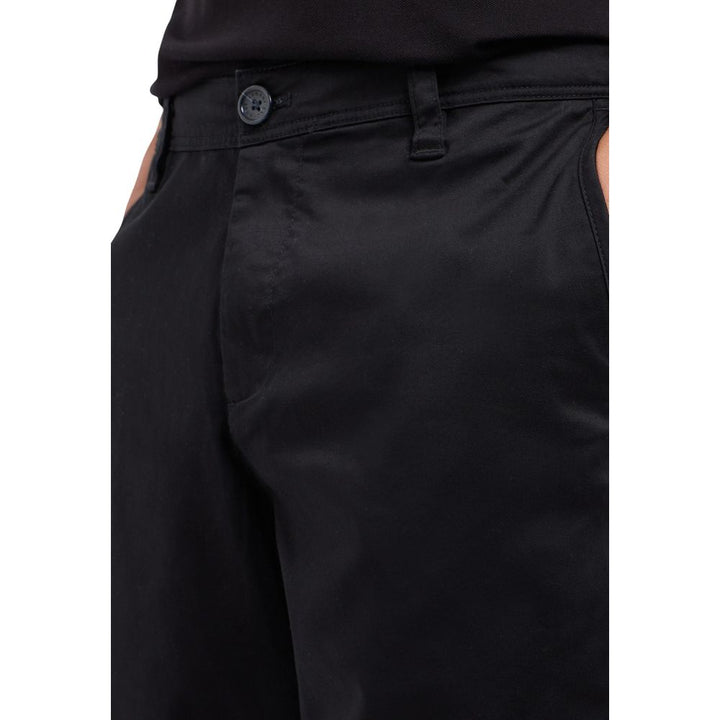 Armani Exchange Black Cotton Bermuda Shorts