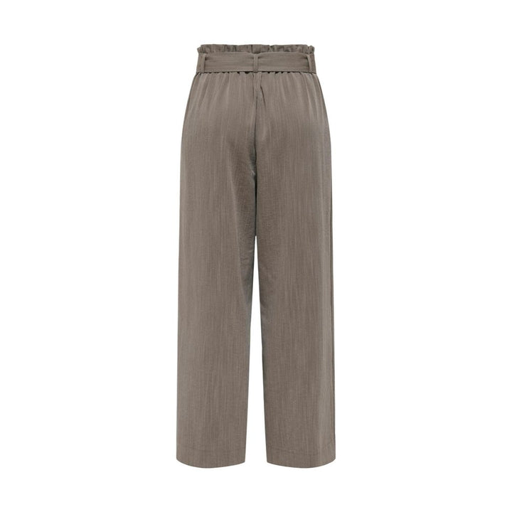 Only Beige Viscose Casual Pants