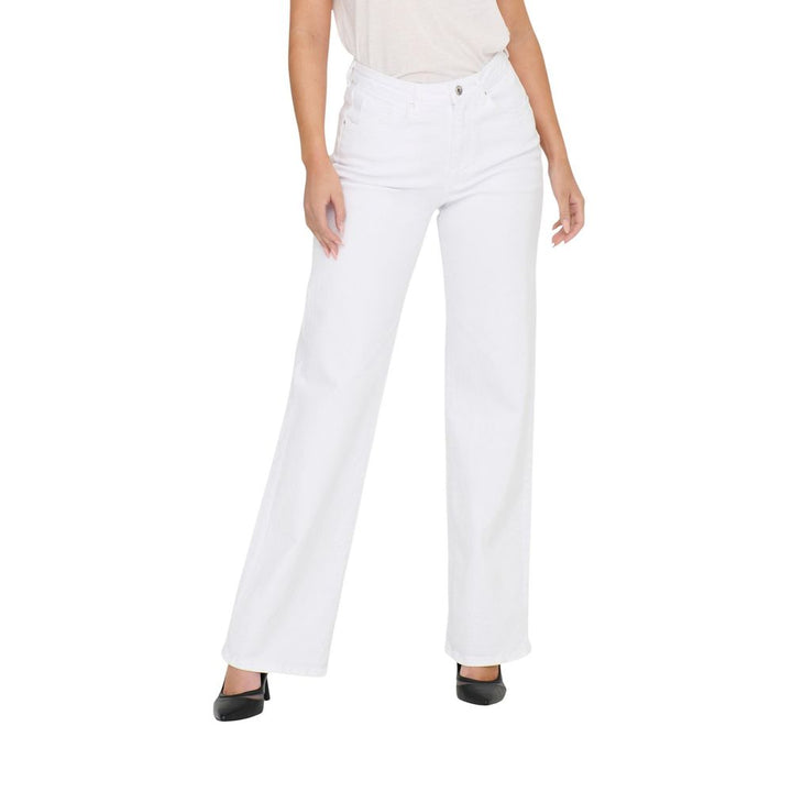 Only White Cotton Relaxed Fit Jeans