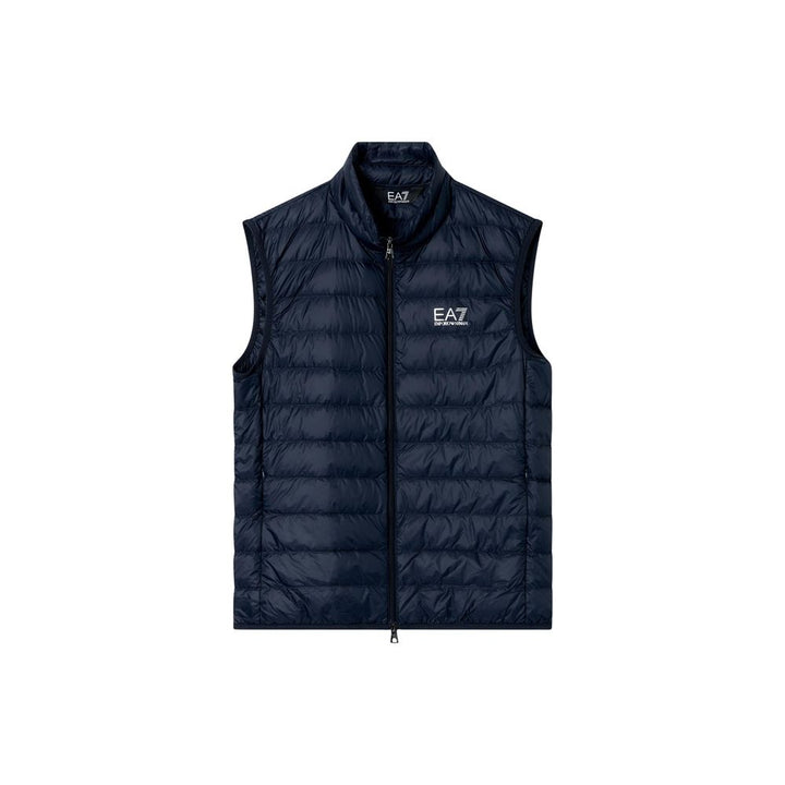 EA7 Emporio Armani Blue Polyamide Sleeveless Jacket
