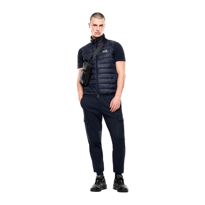 EA7 Emporio Armani Blue Polyamide Sleeveless Jacket