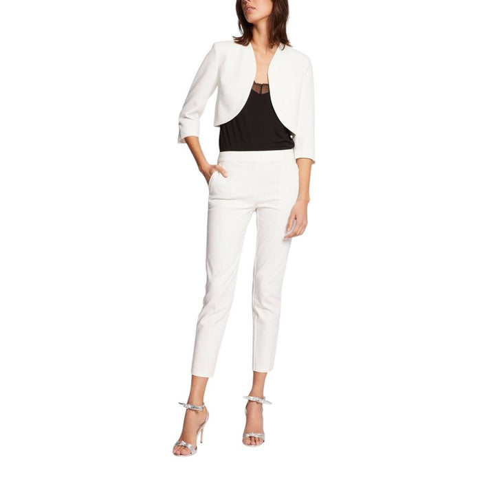 Morgan De Toi White Polyester Sleeveless Jacket