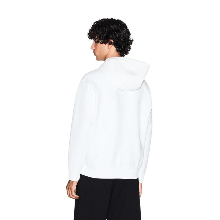 Armani Exchange White Cotton Hoodie