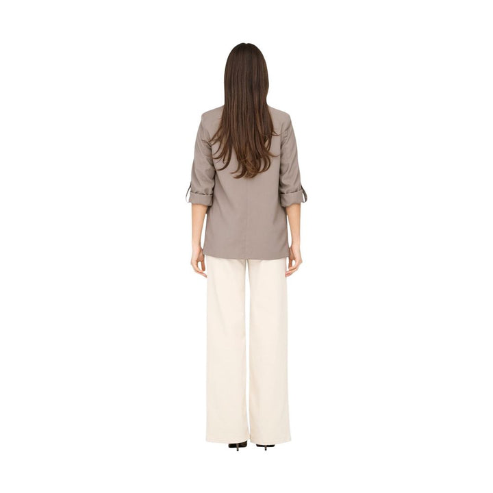 Only Beige Viscose Blazer