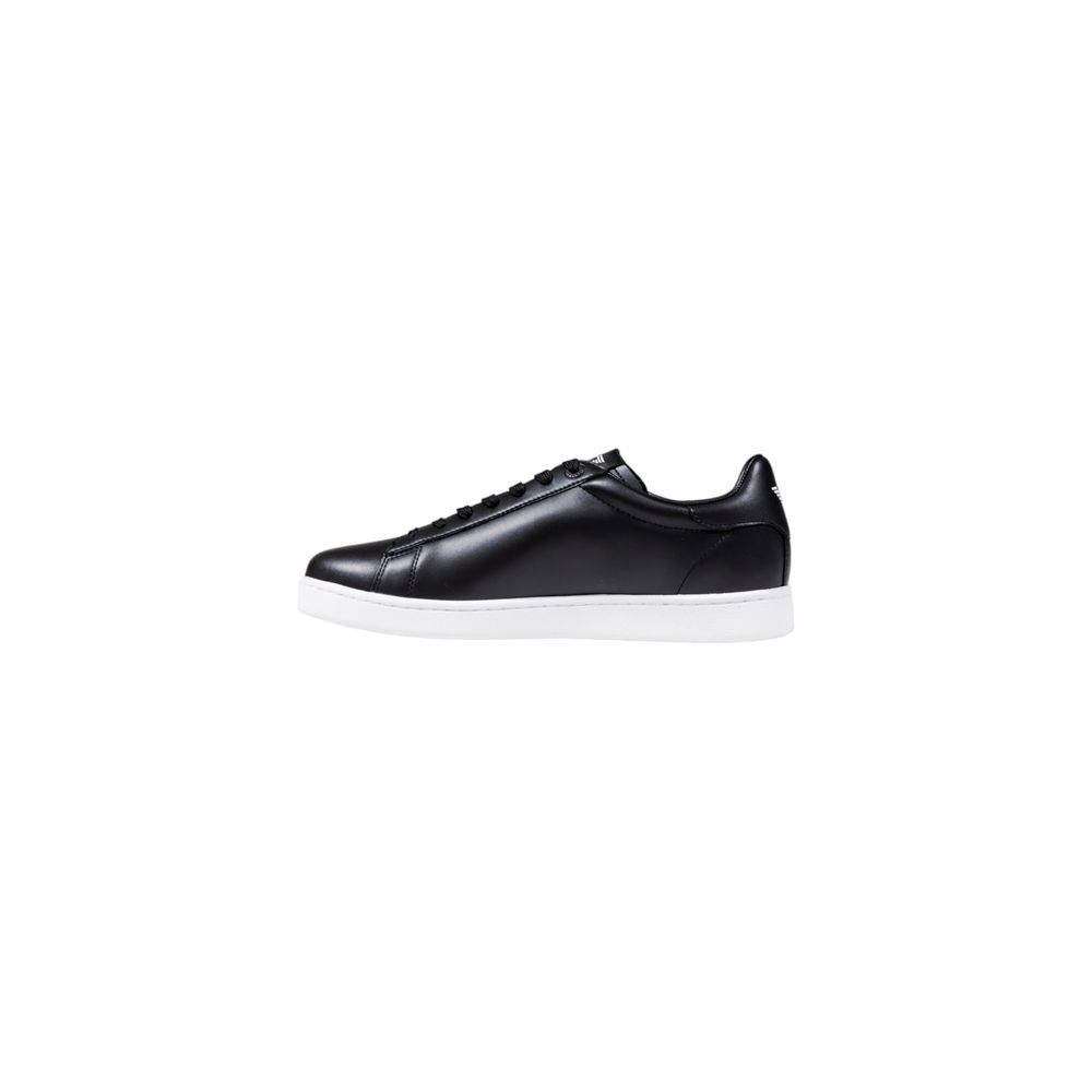 EA7 Emporio Armani Black Leather Sneakers