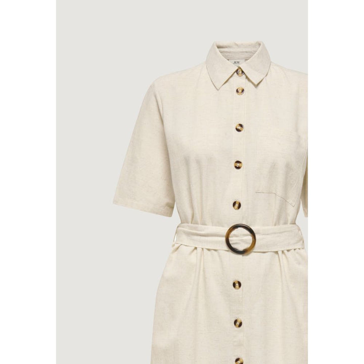 Jacqueline De Yong Beige Cotton Long Dress