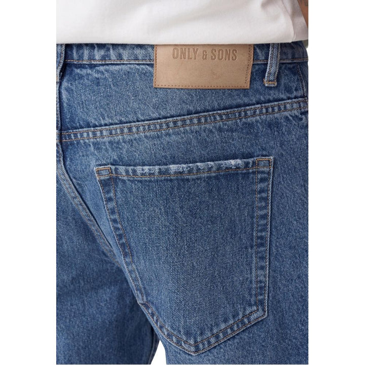 Only & Sons Blue Cotton Relaxed Fit Jeans