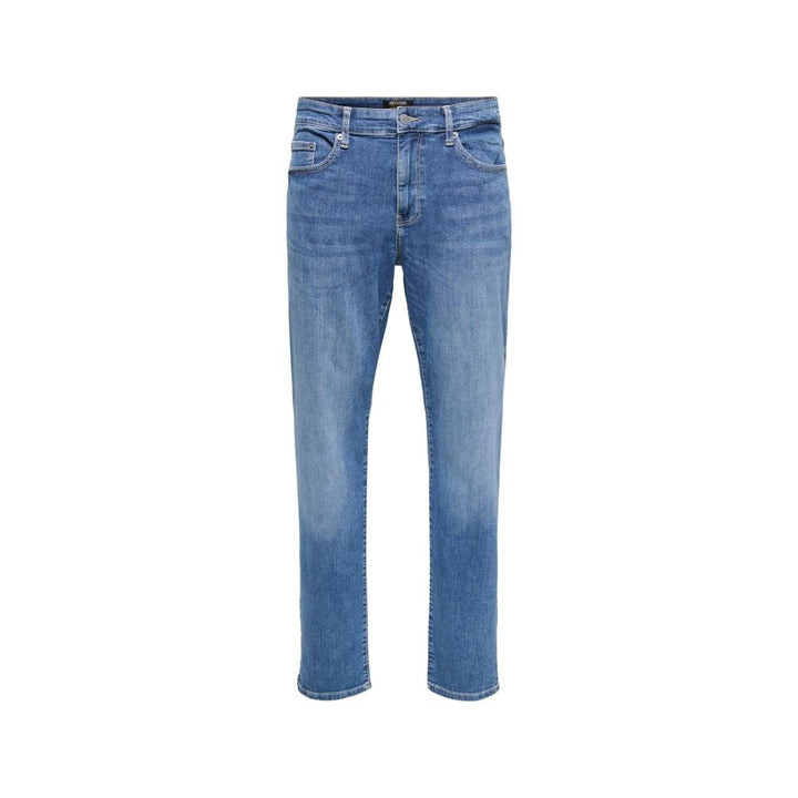 Only & Sons Blue Cotton Relaxed Fit Jeans