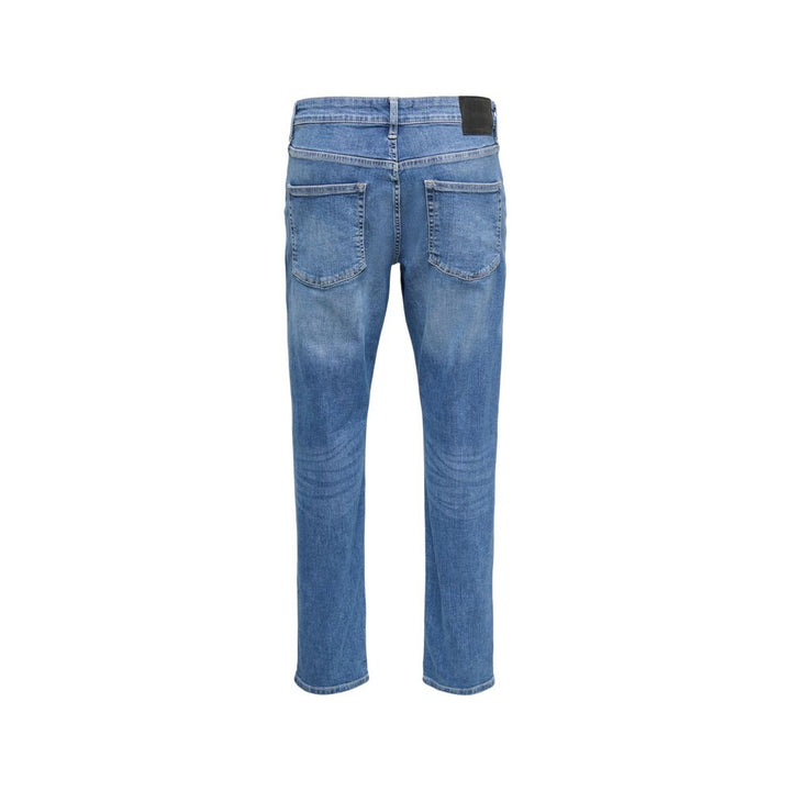 Only & Sons Blue Cotton Relaxed Fit Jeans